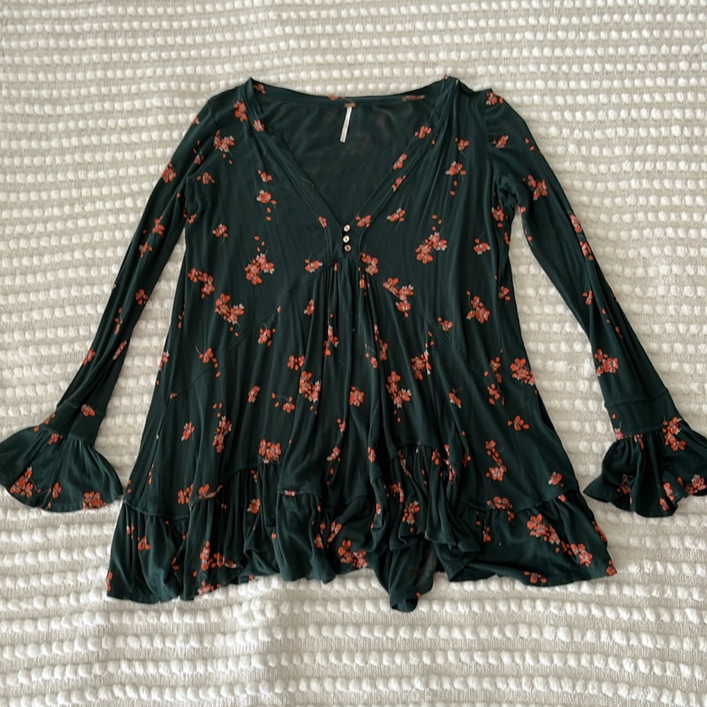 Free People Floral Tunic Size S